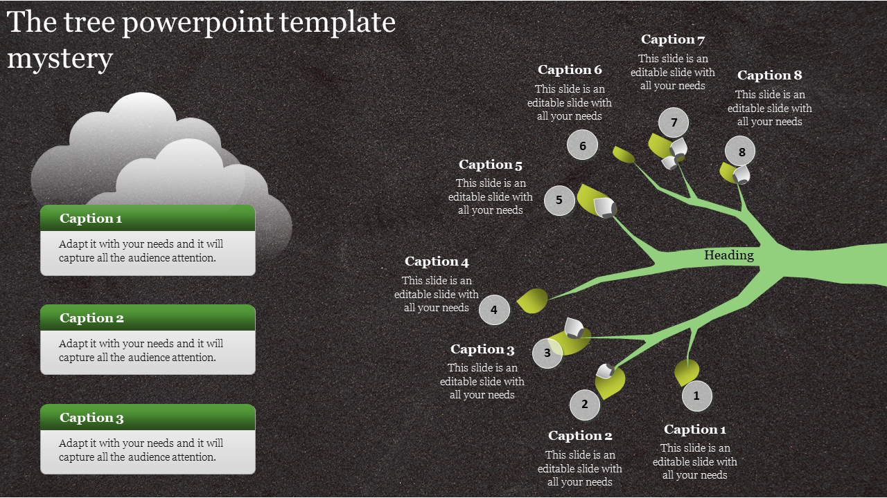 Well-designed Tree PowerPoint Template for Presentation
